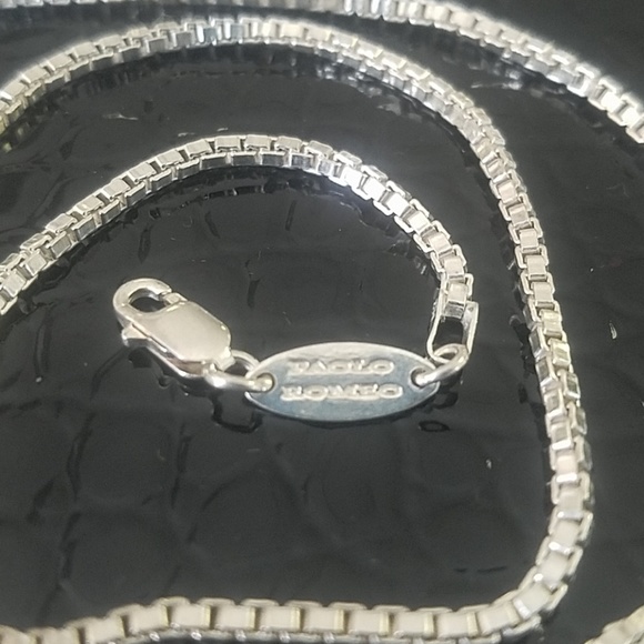PAOLO ROMEO 24" solid Sterling Silver Box Link - Picture 2 of 3